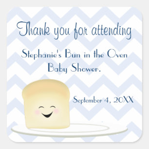 Sticker Carré Un pain dans le bleu du four