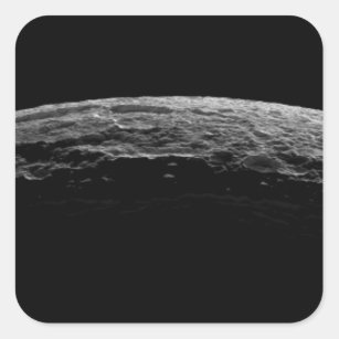 Sticker Carré Un paysage irréel de la lune de Saturne