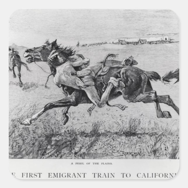 Sticker Carré Un péril des plaines (Devant)