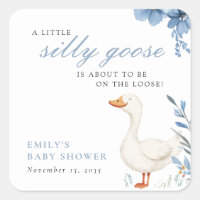 Un petit Baby shower de garçon d'oie idiot