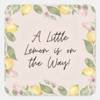 Sticker Carré Un Petit Citron