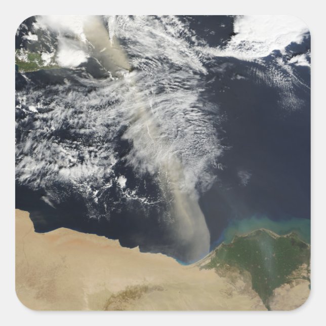 Sticker Carré Un plume de poussière (Devant)