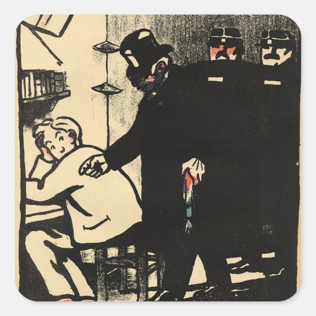 Sticker Carré Un prisonnier est exilé de Crimes et (Devant)