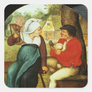 Sticker Carré Un proverbe flamand