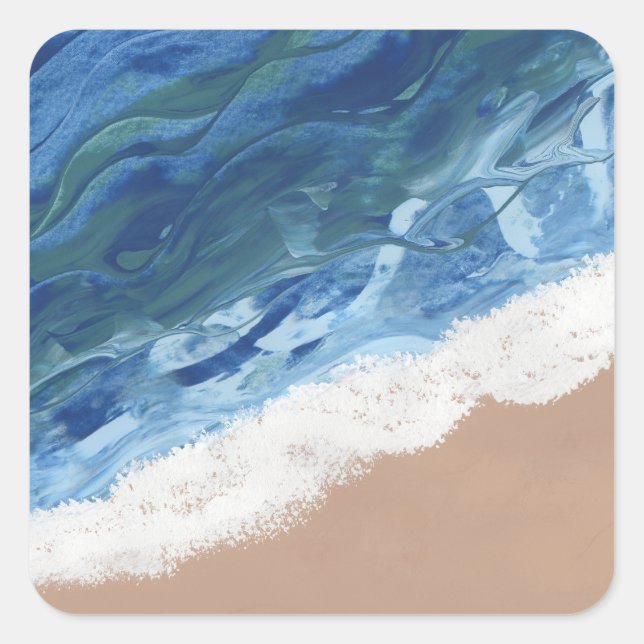 Sticker Carré Un rêve de la plage (Devant)