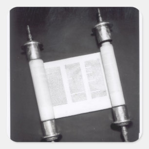 Sticker Carré Un rouleau hébreu