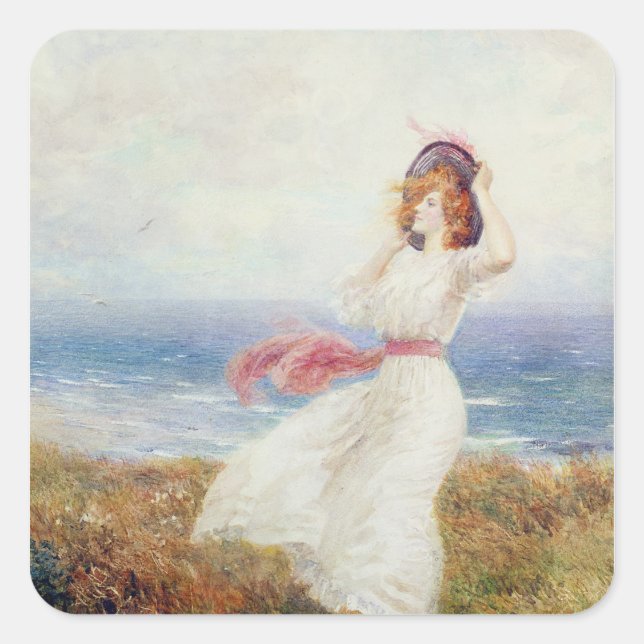 Sticker Carré Un souffle sur les falaises (Devant)