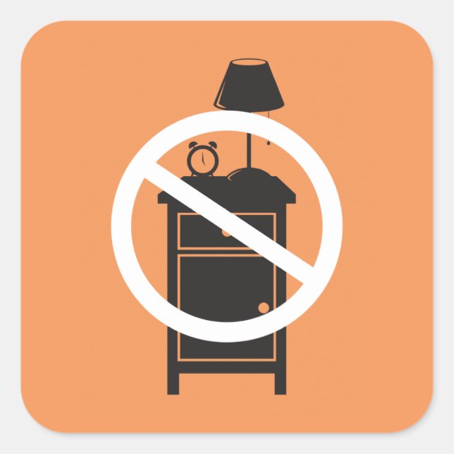 Sticker Carré Un Stand De Nuit (Devant)