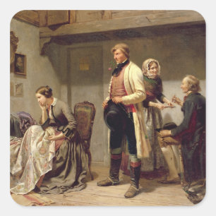 Sticker Carré Un toast au couple engagé