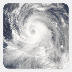 Sticker Carré Un typhon s'attaque à l'île de Mariana dans le nor