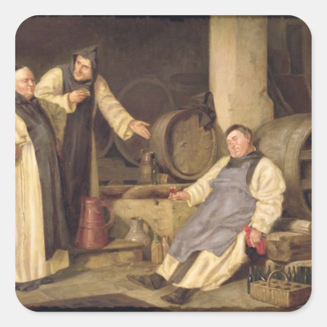 Sticker Carré Un verre trop grand (Devant)