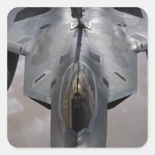Sticker Carré Un voleur F-22 de l'armée de l'air américaine est