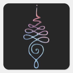 Sticker Carré Unalome 1