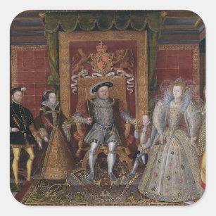 Sticker Carré Une allégorie de la succession de Tudor : La
