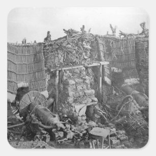 Sticker Carré Une batterie de l'artillerie deux pendant la