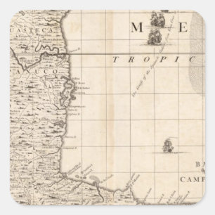 Sticker Carré Une carte de l'Empire Britannique en feuille 13 de