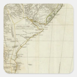 Sticker Carré Une carte de section du sud de l'Amérique du Sud