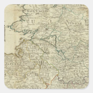 Sticker Carré Une carte du royaume de la section du nord de