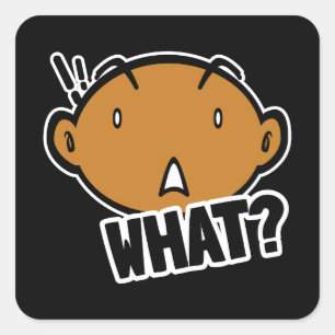 Sticker Carré Une conception amusante d'autocollant