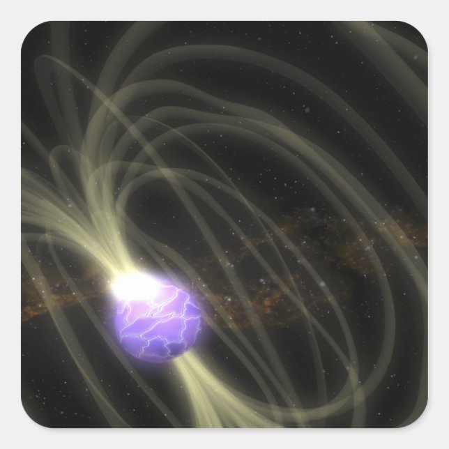 Sticker Carré Une conception artiste du SGR 1806-20 magneta (Devant)