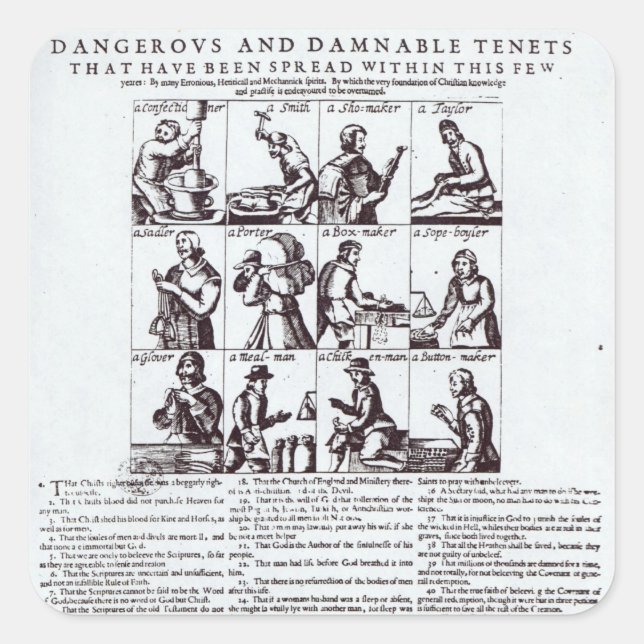 Sticker Carré Une découverte des plus dangereux (Devant)