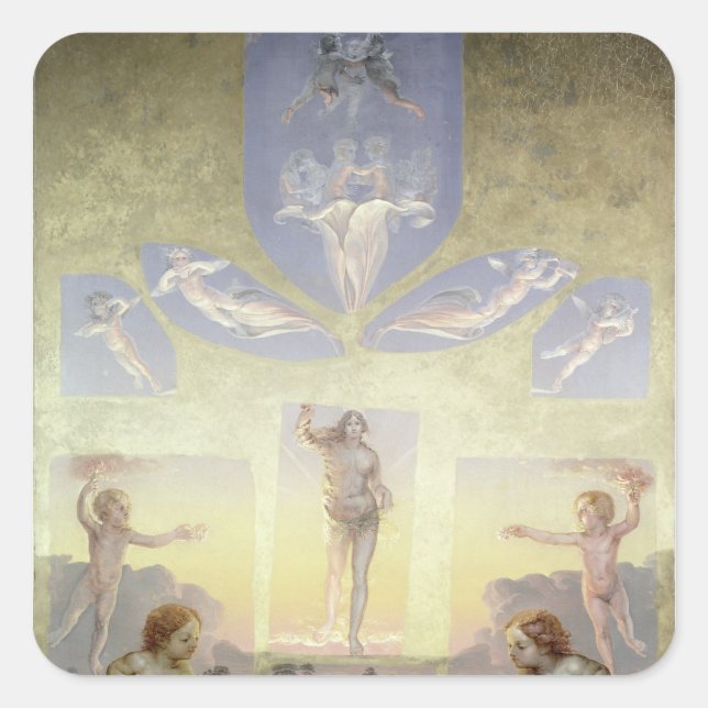 Sticker Carré Une étude pour la deuxième version de "The (Devant)