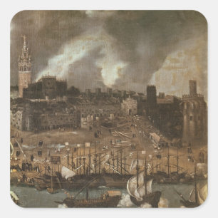 Sticker Carré Une expédition au départ de Séville pour