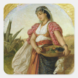 Sticker Carré Une femme d'Alger, 1871