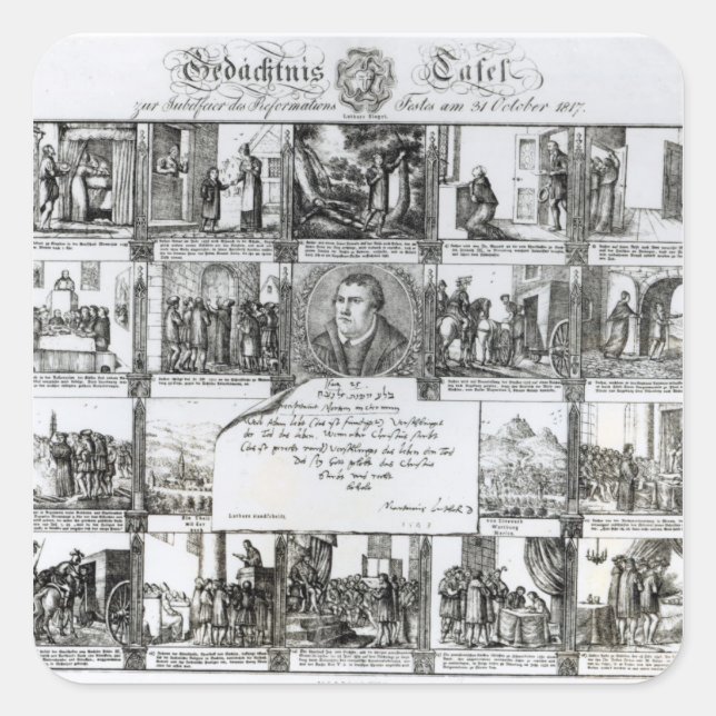 Sticker Carré Une fête pour célébrer la réforme (Devant)