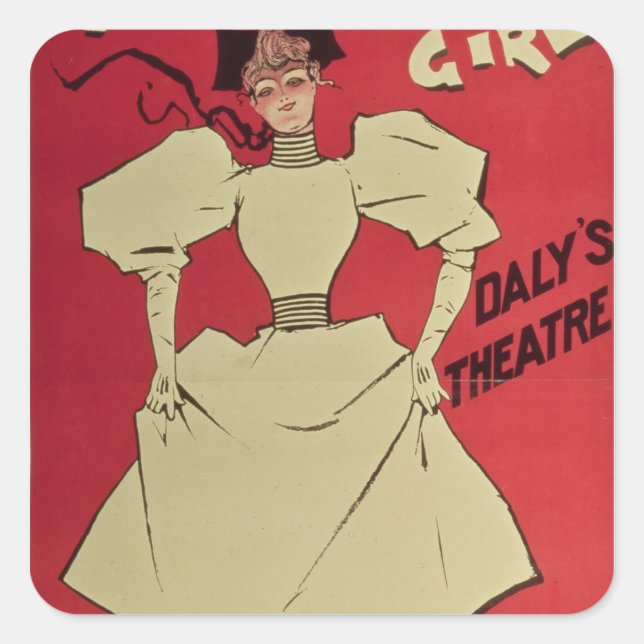 Sticker Carré Une fille de la Gaiety au Théâtre Daly (Devant)