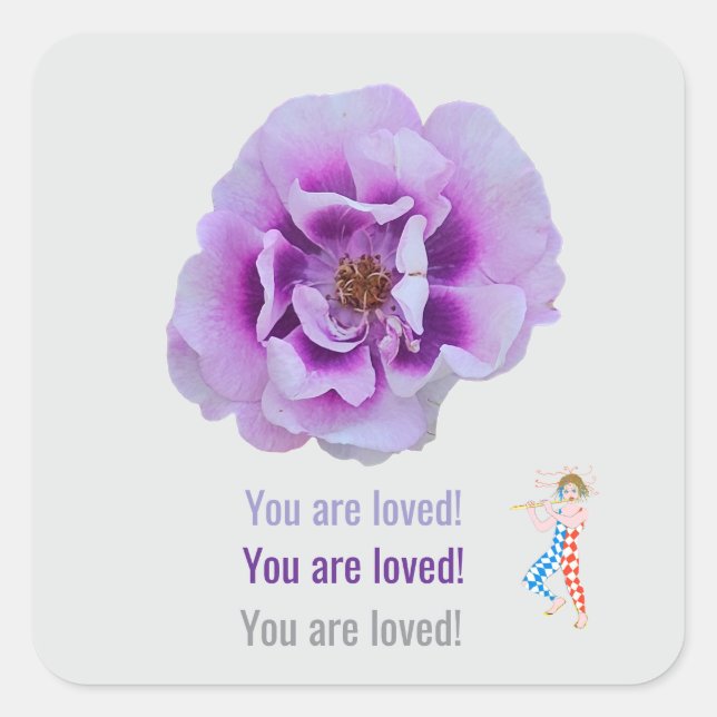 Sticker Carré Une fleur de tulipe (Devant)