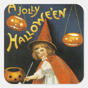 Sticker Carré Une Halloween joyeuse