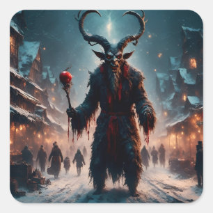 Sticker Carré Une horreur de Noël Krampus