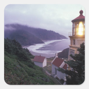 Sticker Carré Une journée brumeuse sur la côte de l'Oregon à Hec