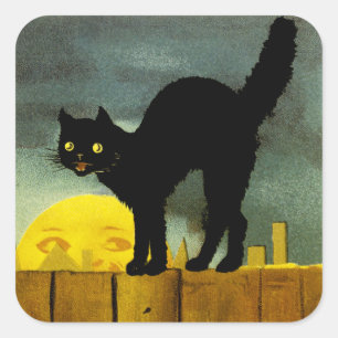 Sticker Carré Une joyeuse Halloween