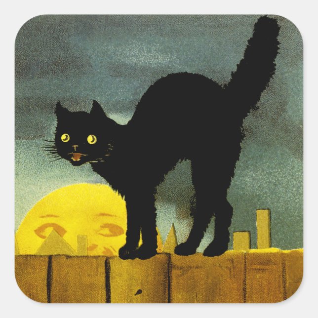 Sticker Carré Une joyeuse Halloween (Devant)