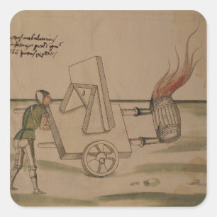 Sticker Carré Une machine de guerre, illustration de 'De