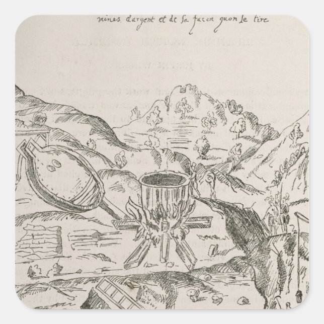 Sticker Carré Une mine d'argent (Devant)