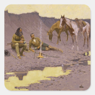 Sticker Carré Une nouvelle année sur le Cimarron par Frederic Re