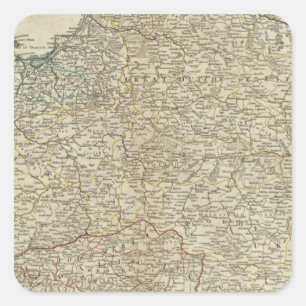 Sticker Carré Une nouvelle carte du Royaume de Pologne