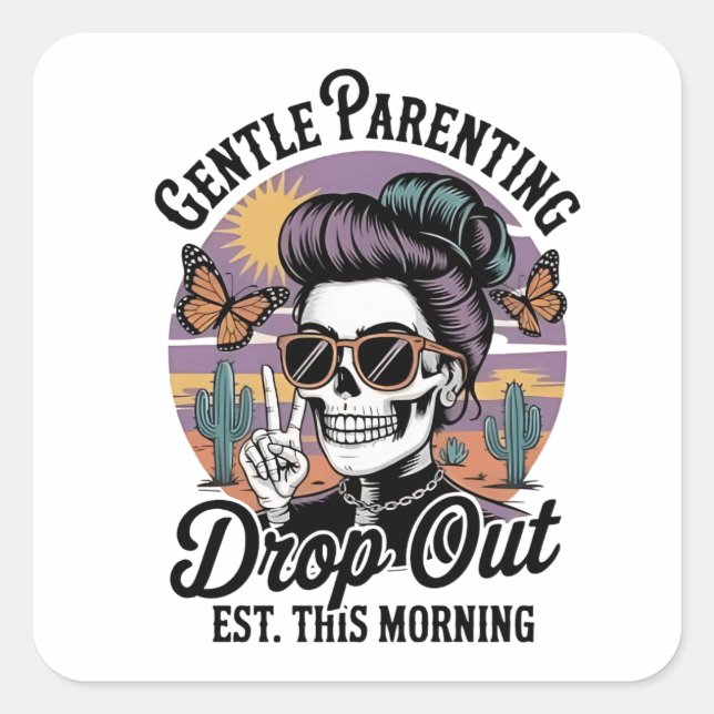Sticker Carré Une Parentalité Douce Est. Ce matin (Devant)