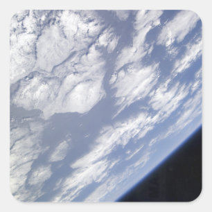 Sticker Carré Une partie bleue et blanche de la Terre