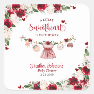 Sticker Carré Une petite amoureuse pour la Saint-Valentin Baby S