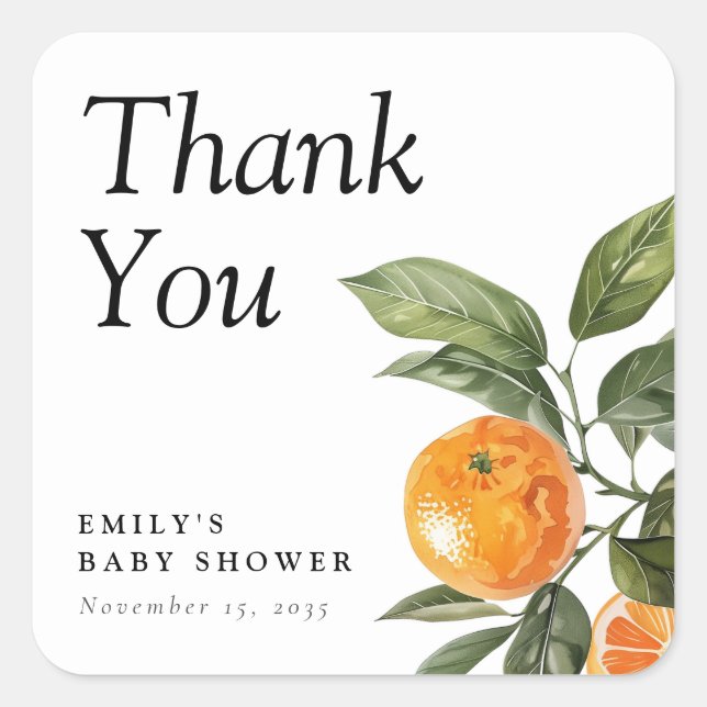 Sticker Carré Une Petite Cutie Se Trouve Sur Le Chemin Du Baby s (Devant)