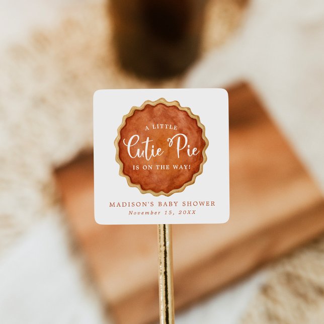 Sticker Carré Une petite fête de bébé gâteau d'automne (Créateur téléchargé)