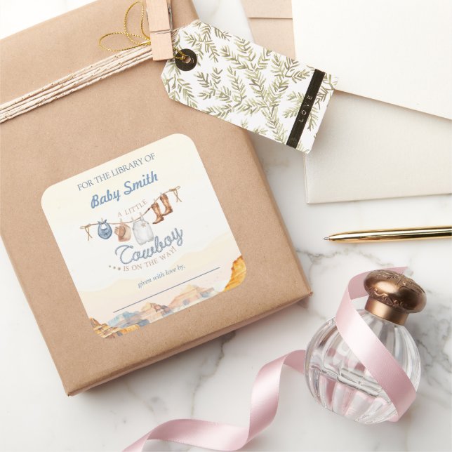 Sticker Carré Une petite plaque d'immatriculation Western Canyon (Cadeaux)