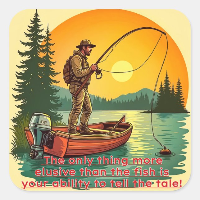 Sticker Carré Une retraite de pêcheurs (Devant)