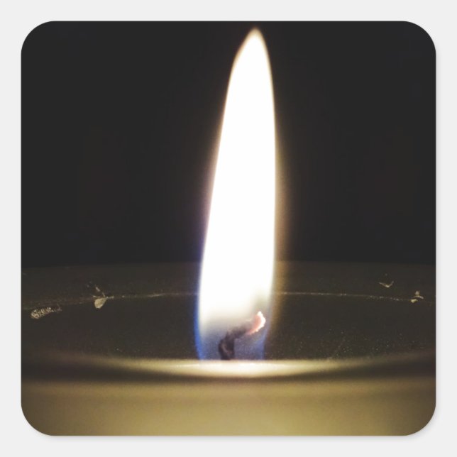 Sticker Carré Une seule flamme (Devant)
