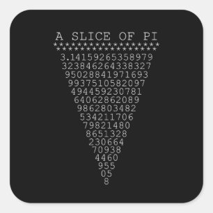 Sticker Carré Une tranche intelligente de Pi