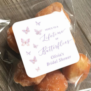 Sticker Carré Une vie de Fête des mariées de papillons